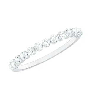 1/2 CT Moissanite Wedding Band