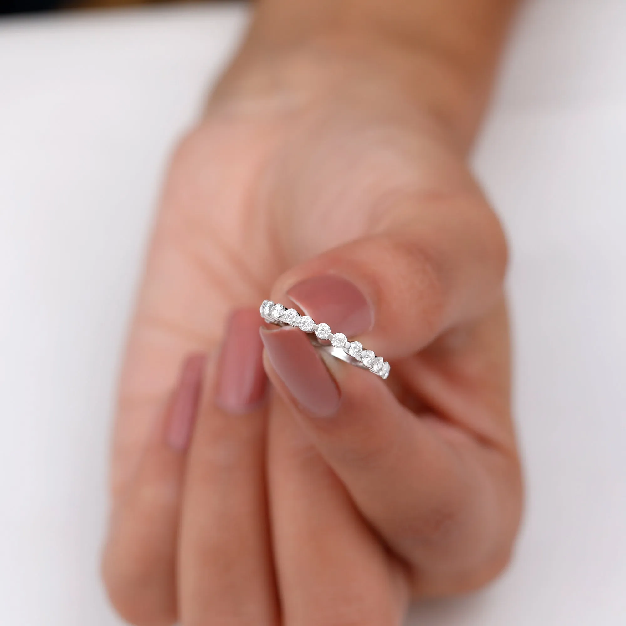 1/2 CT Moissanite Wedding Band