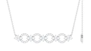 1.25 CT Cubic Zirconia Bridal Bar Necklace in Gold