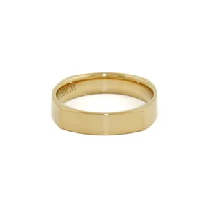 14k Gold 5mm Square Wedding Band