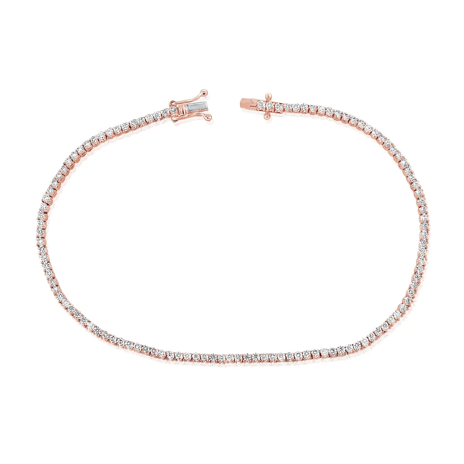 14K Rose Gold Diamond Petite Tennis Bracelet