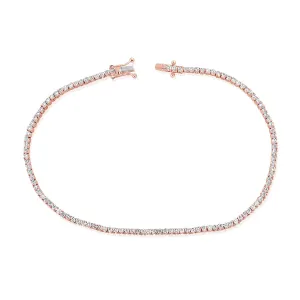 14K Rose Gold Diamond Petite Tennis Bracelet