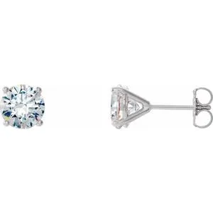 14K White 1 1/2 CTW Natural Diamond Cocktail-Style Earrings