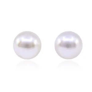 14K YELLOW GOLD 9-10MM SOUTH SEA PEARL STUD EARRINGS