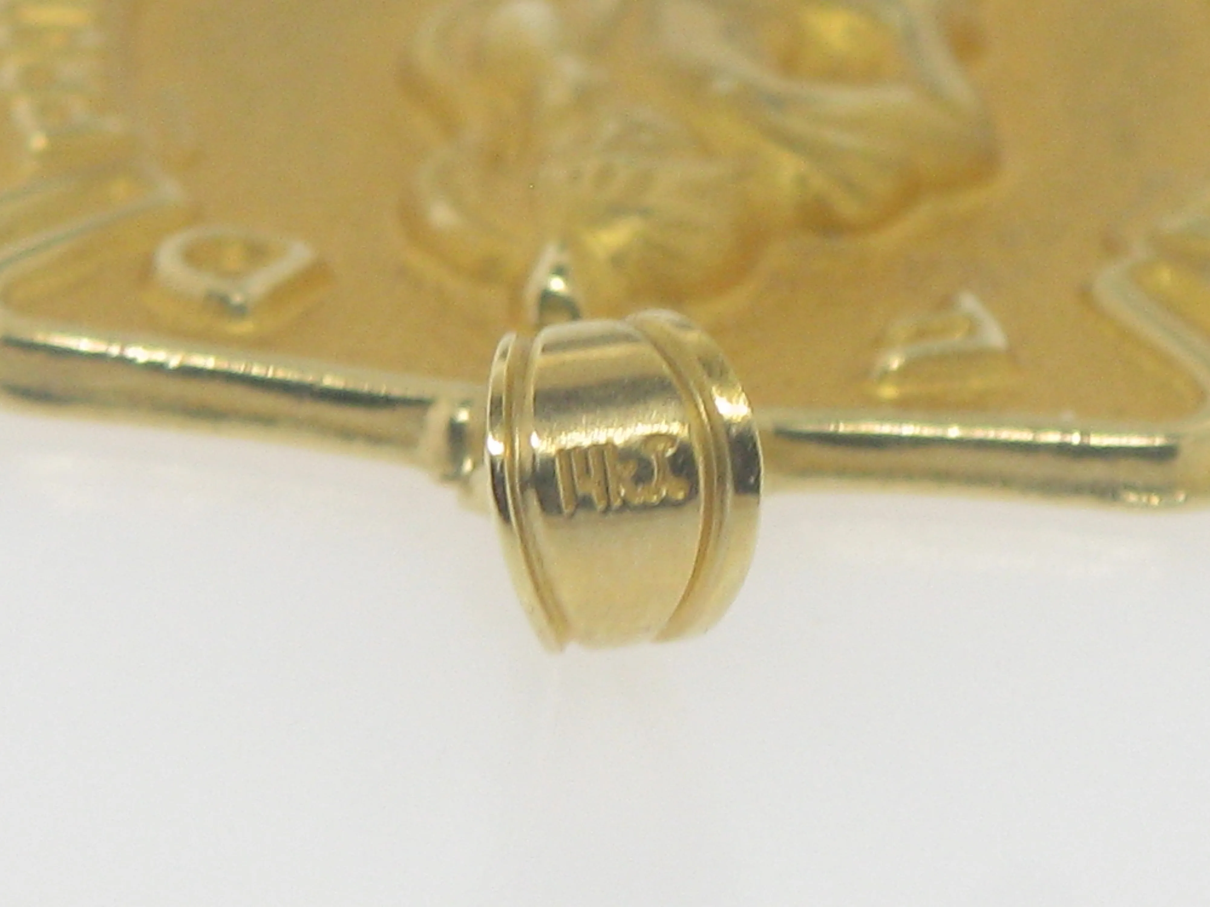 14K Yellow Gold Saint Florian Medal (Hollow)