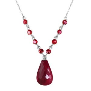 15.8 Carat 14K Solid White Gold Deams Of Flesh Ruby Necklace