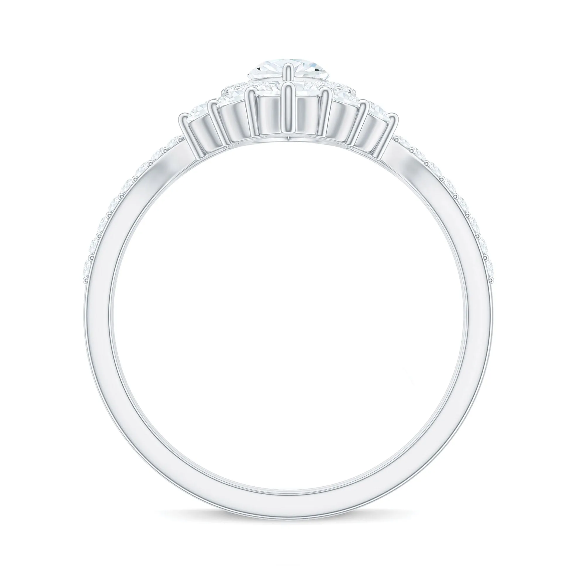 1.75 CT Marquise Cut Moissanite Wedding Ring Set in Gold