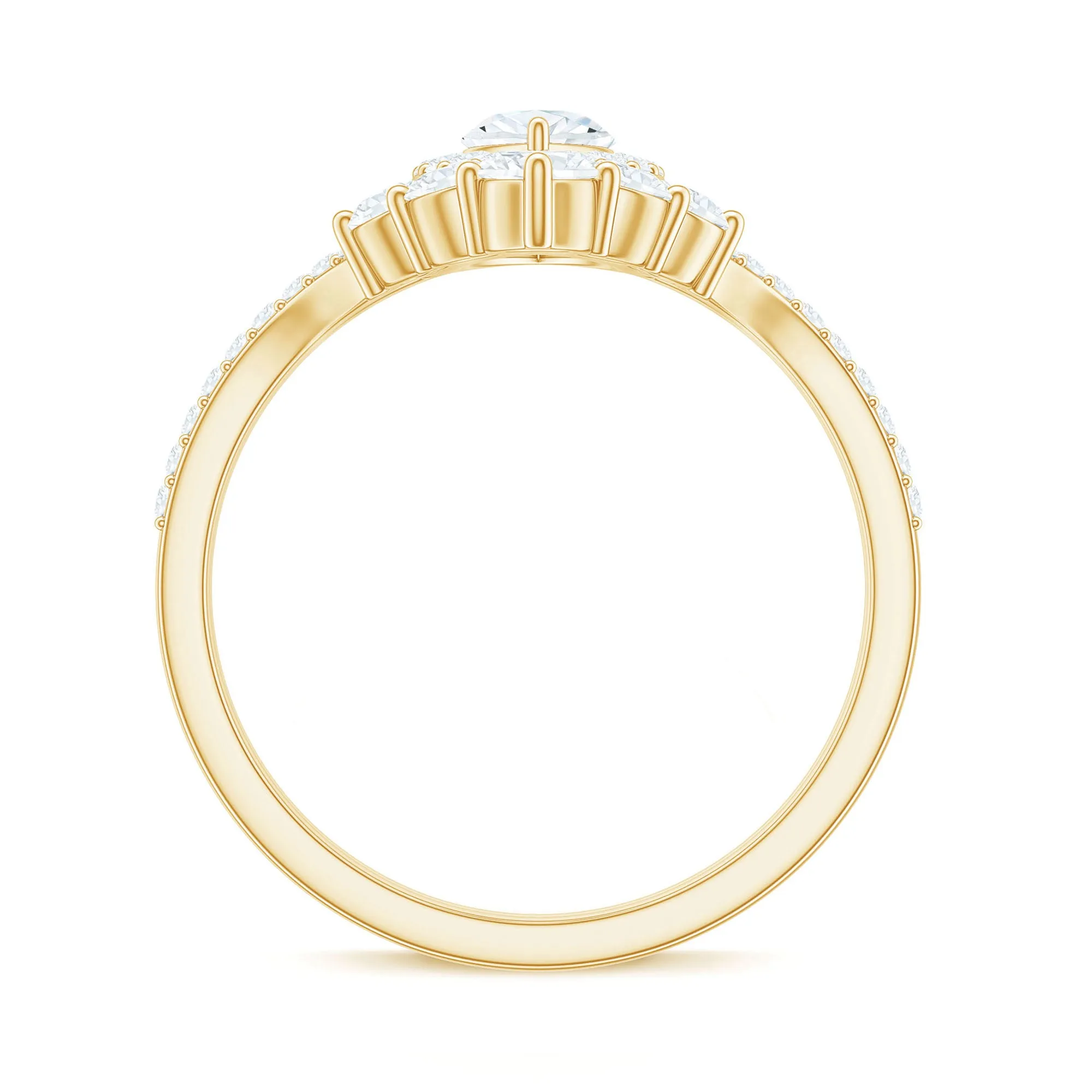 1.75 CT Marquise Cut Moissanite Wedding Ring Set in Gold