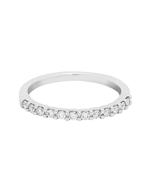 18ct White Gold Diamond Set Wedding Band - 705588