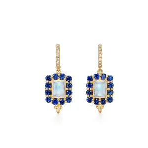 18K Blue Moonstone Color Theory Earrings