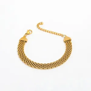 18K Gold-Filled Watchband Bracelet For Women