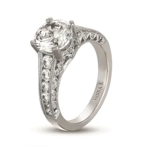 18K White Gold Diamond Engagement Ring