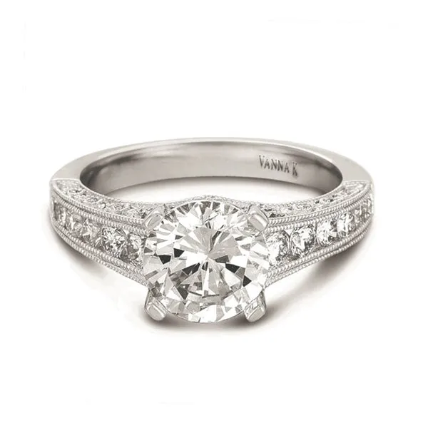 18K White Gold Diamond Engagement Ring