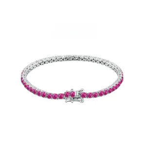 3mm Fuchsia Pink CZ Tennis Bracelet