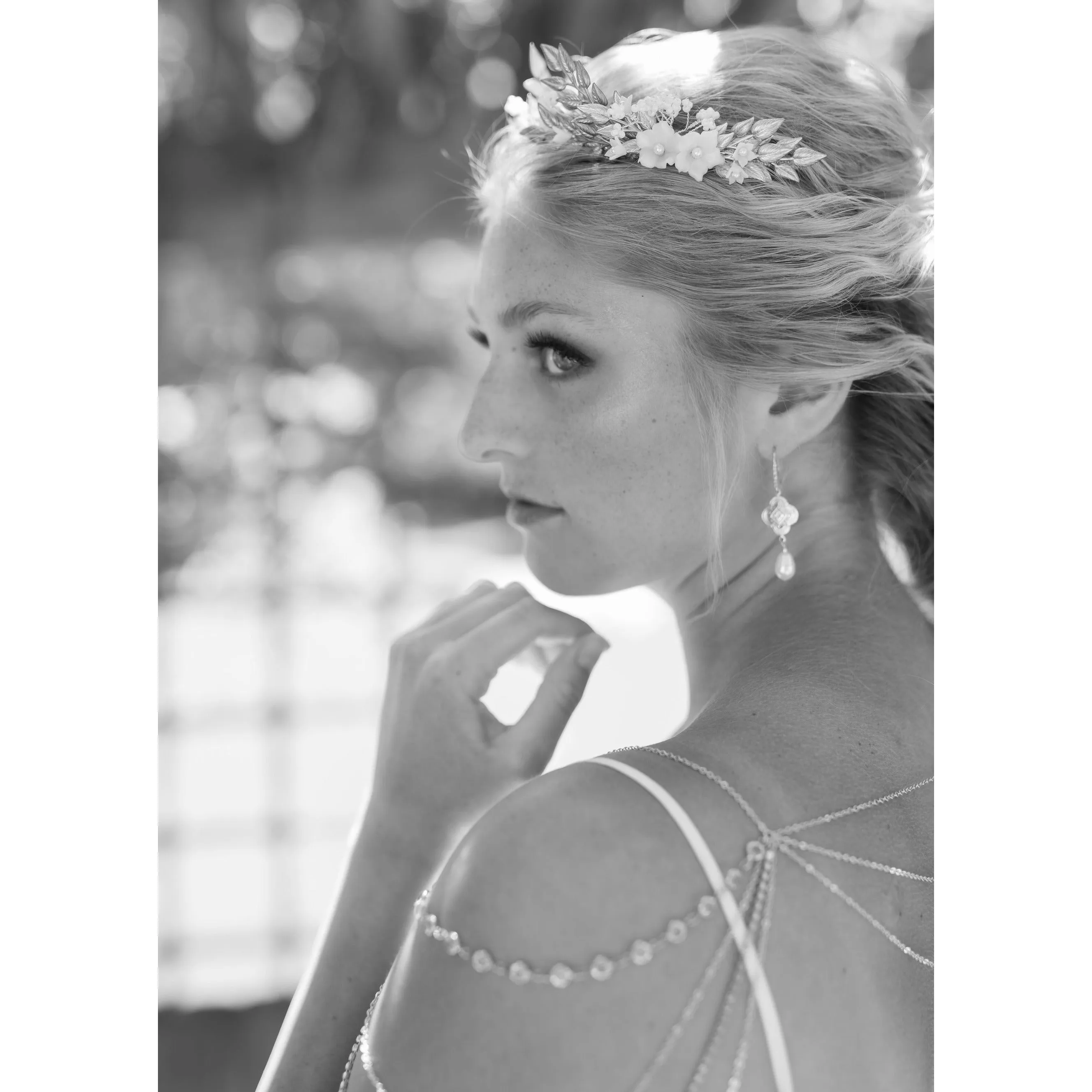 ADERA Pearl Drop Bridal Earrings