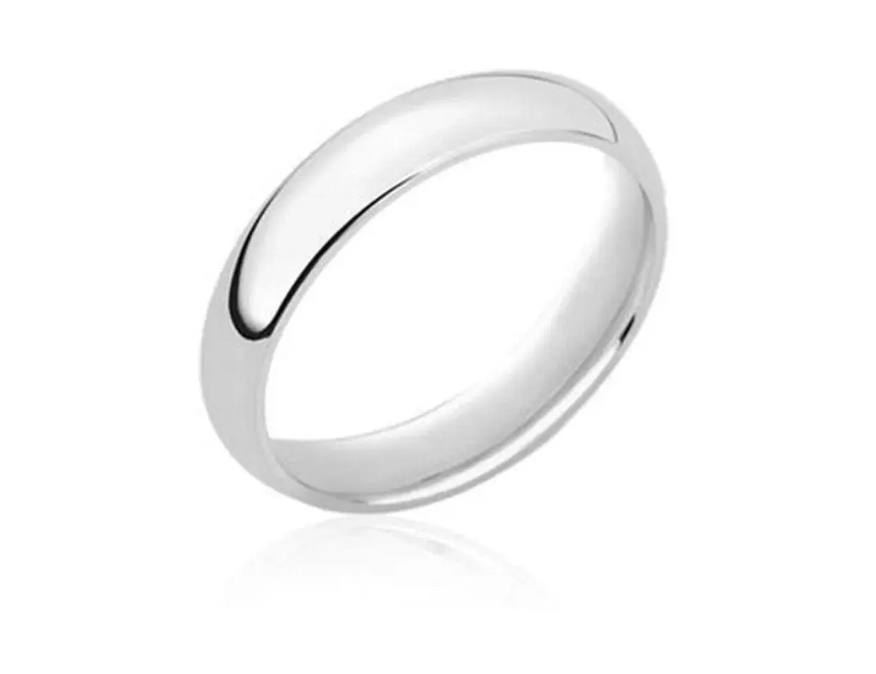 ADIRFINE 925 Sterling Silver 5MM Comfort Fit Wedding Band Ring