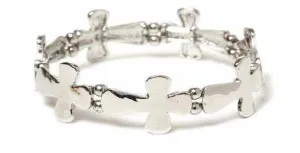 All Side Cross Bracelet Silver