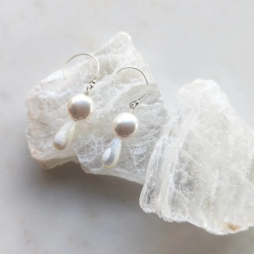 ANDREA Mother of Pearl Drop Earrings