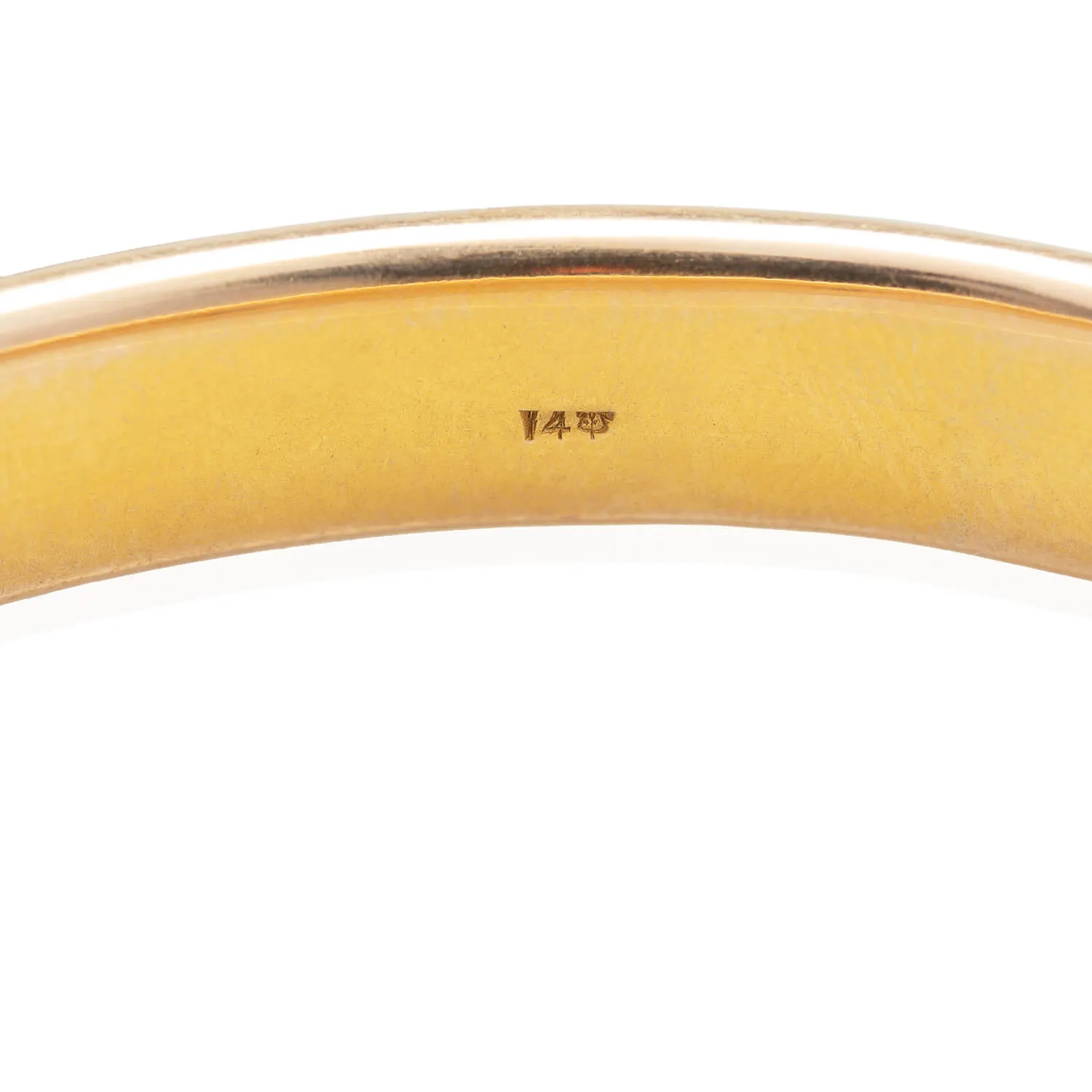 Art Nouveau 14kt Boulder Opal   Diamond Bangle Bracelet