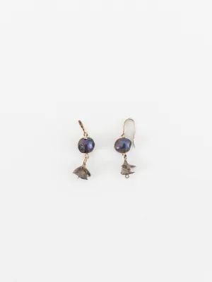 Atelier Inscrire Keshi Pearl with Rose Earrings