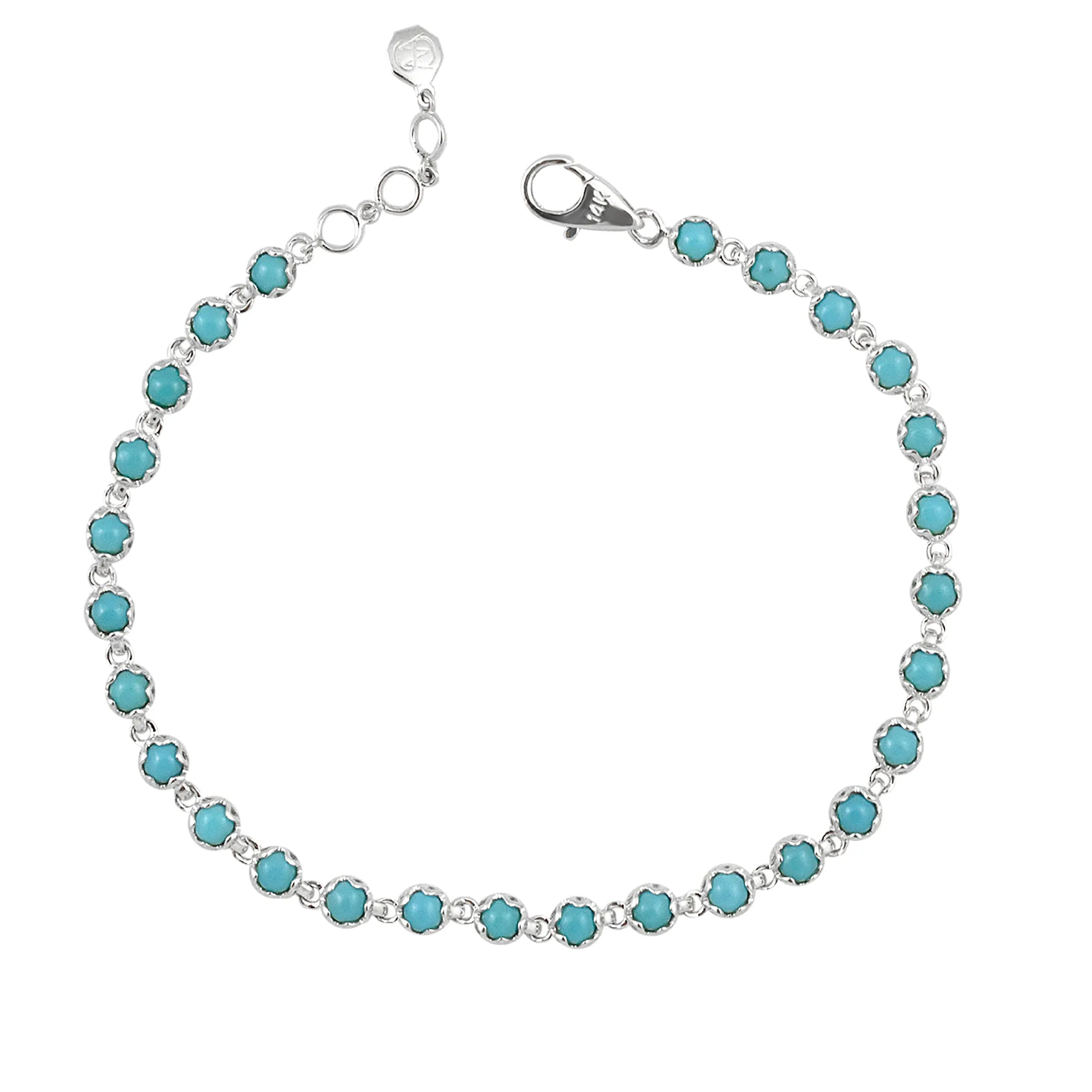 Bezel Set 14K Gemstone Bracelet