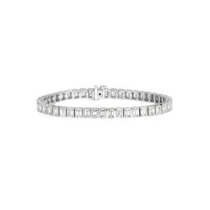 Bezel Set Emerald Tennis Bracelet
