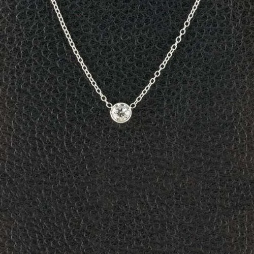 Bezel set Solitare Diamond Pendant