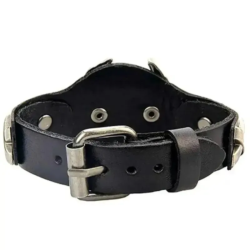 Bracelet en cuir de motard Badass Live To Ride