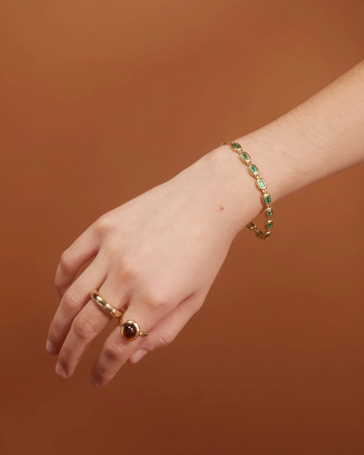 BUBBLE EMERALD TENNIS BRACELET
