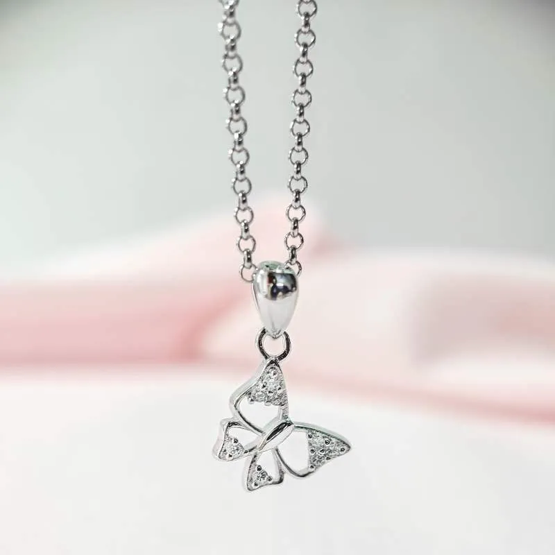 Butterfly Necklace with Zirconia Stones