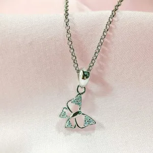 Butterfly Necklace with Zirconia Stones