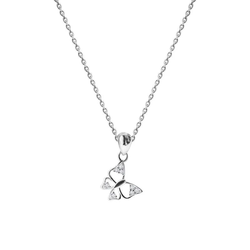 Butterfly Necklace with Zirconia Stones
