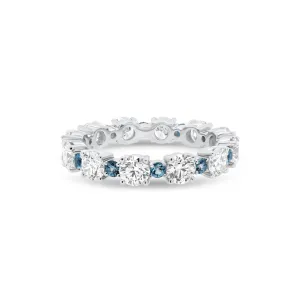 Classic Eternity Ring with Blue Aquamarine