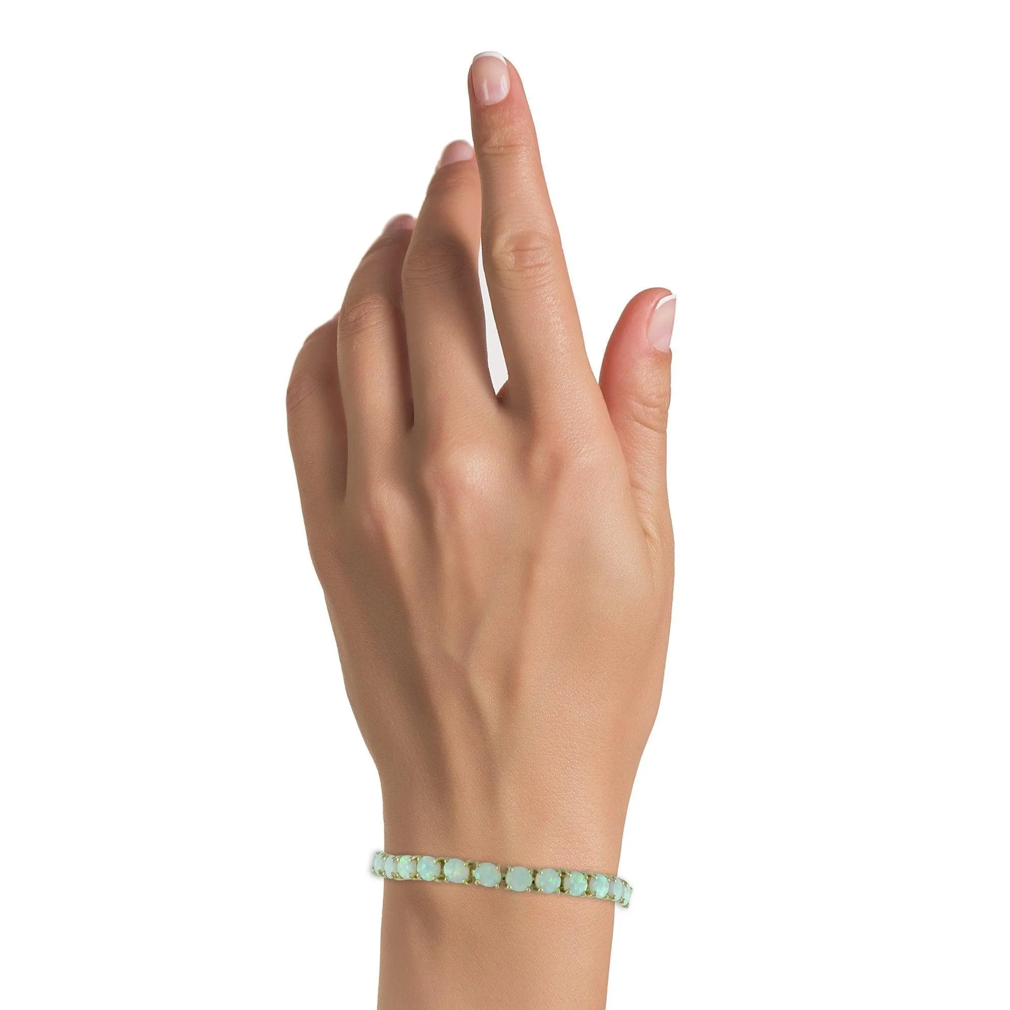 Created Opal Fashion Tennis Bracelet in 10K Yellow Gold