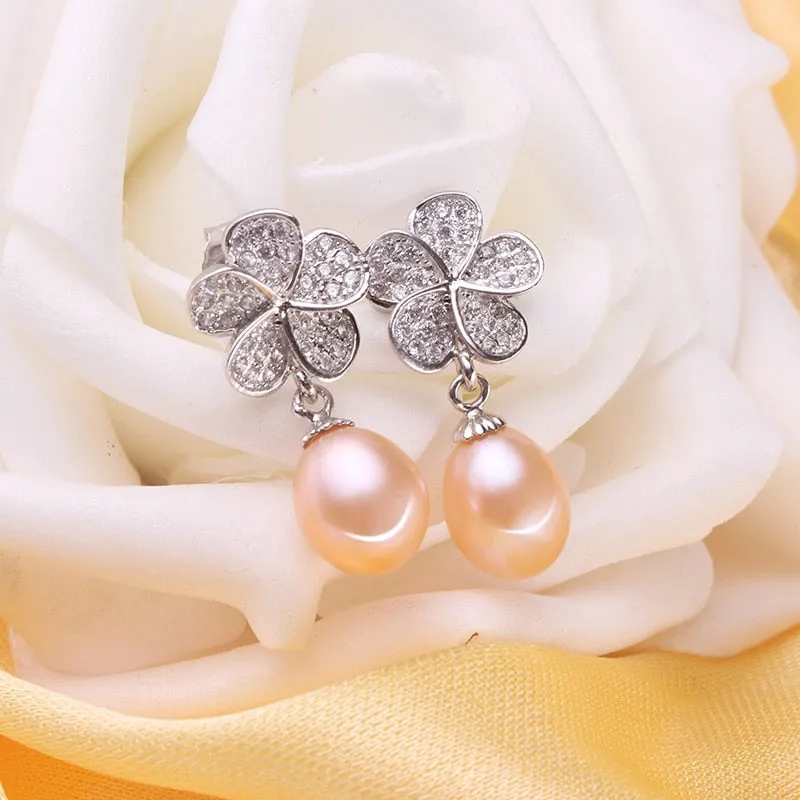 Cultured Freshwater Pearl Dangle Earrings