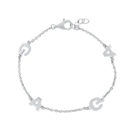 Customized Floating Initial Bracelet