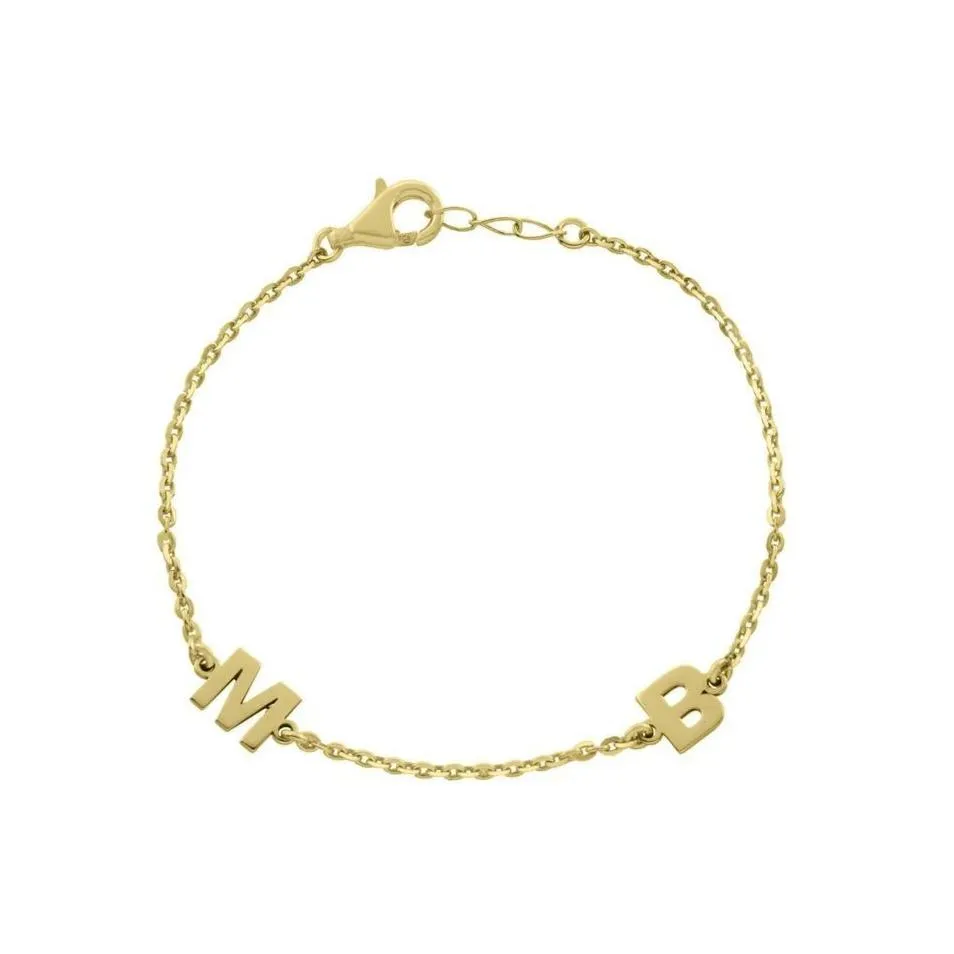 Customized Floating Initial Bracelet