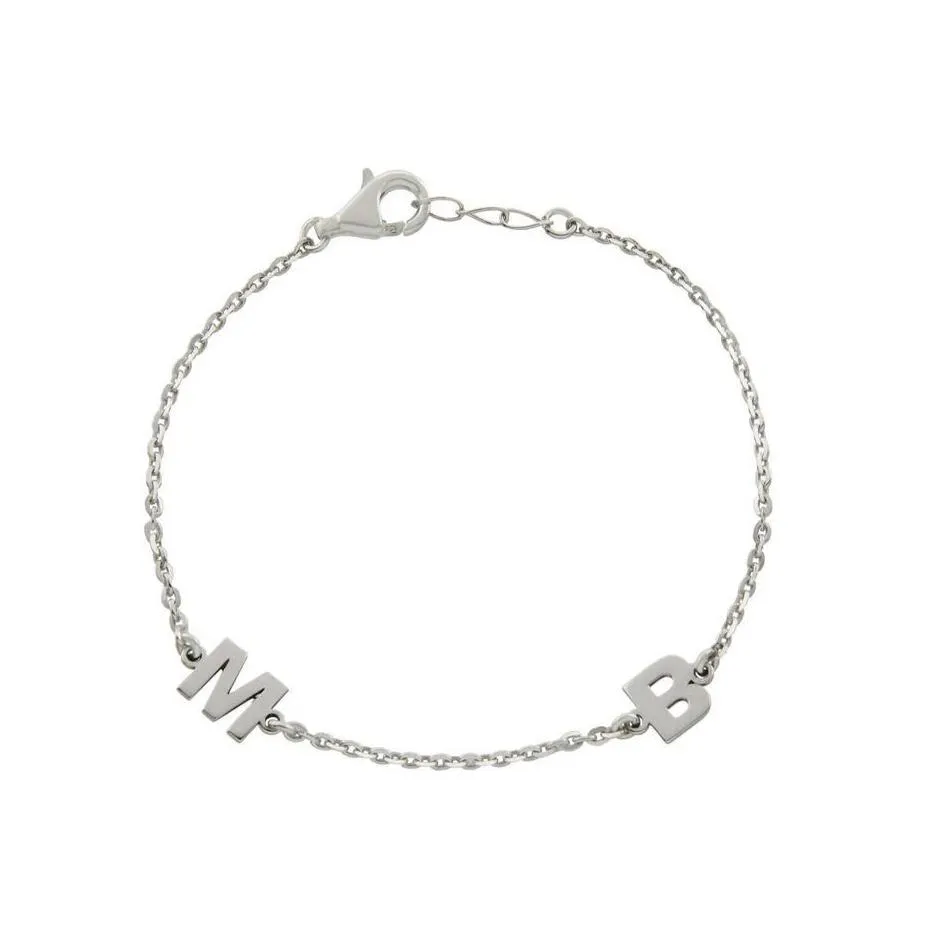 Customized Floating Initial Bracelet
