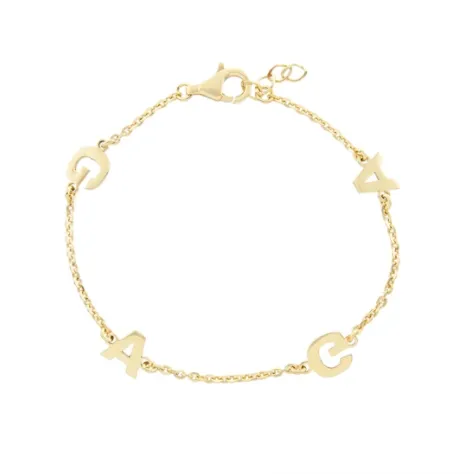Customized Floating Initial Bracelet