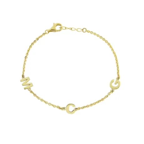 Customized Floating Initial Bracelet