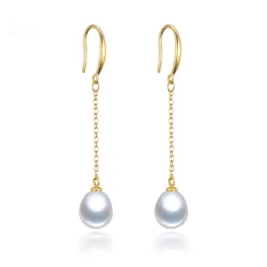 Dangling Freshwater Pearl Earrings