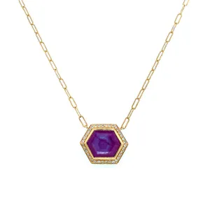 Déclassé Ruby & Diamond Necklace - "Claudette"