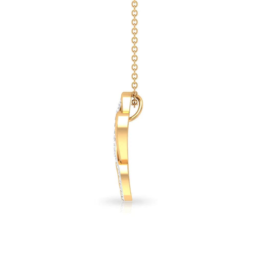 Designer Interlock Infinity Heart Necklace with Zircon