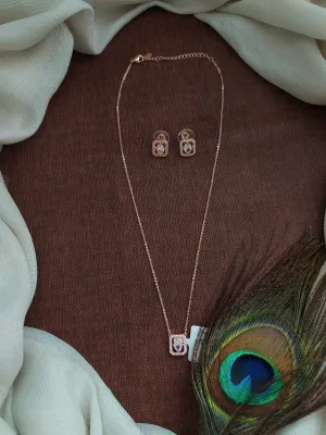 Diamond Eternity Stylish white square pendant set