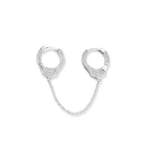 Diamond Handcuff Earrings