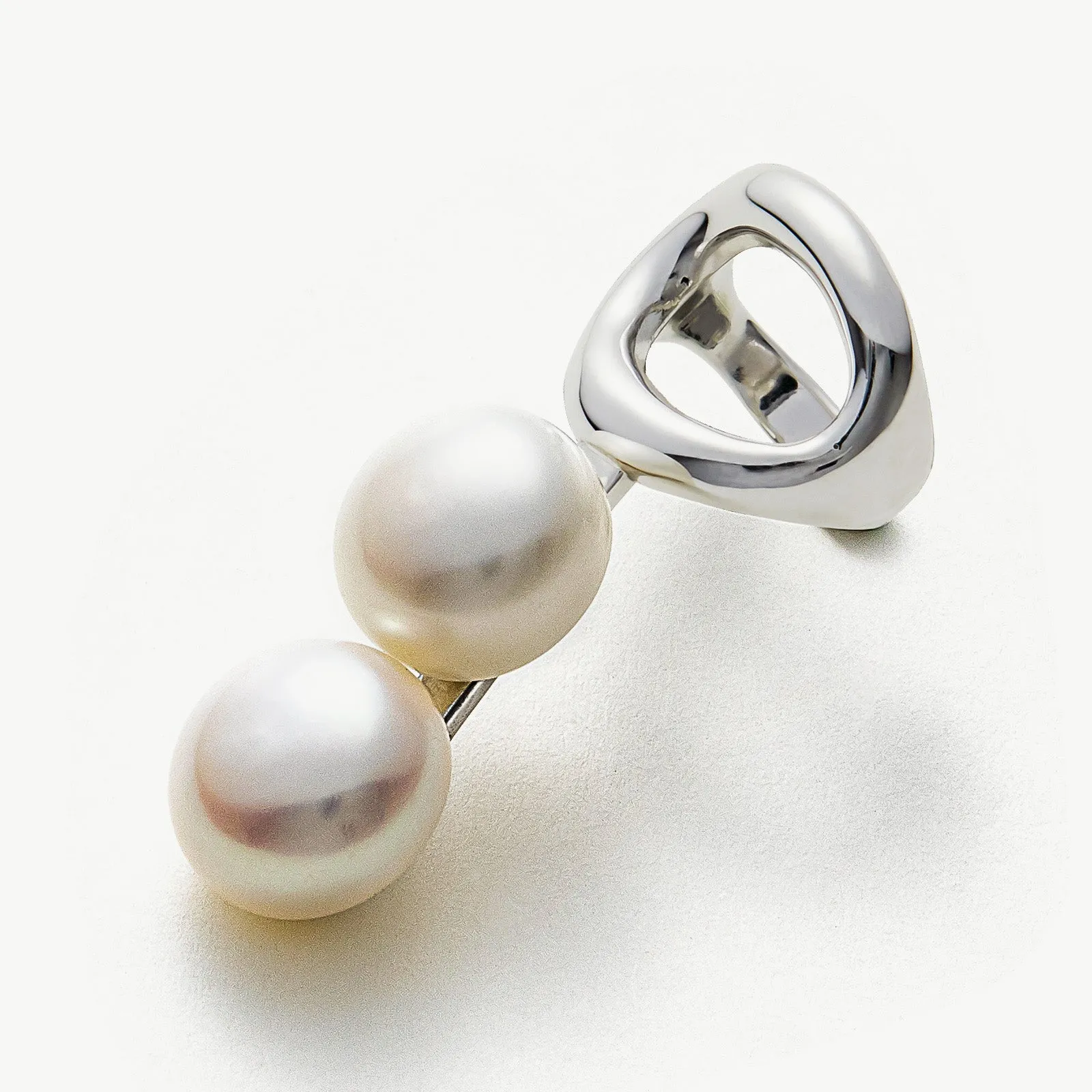 Double Pearl Ear Cuff