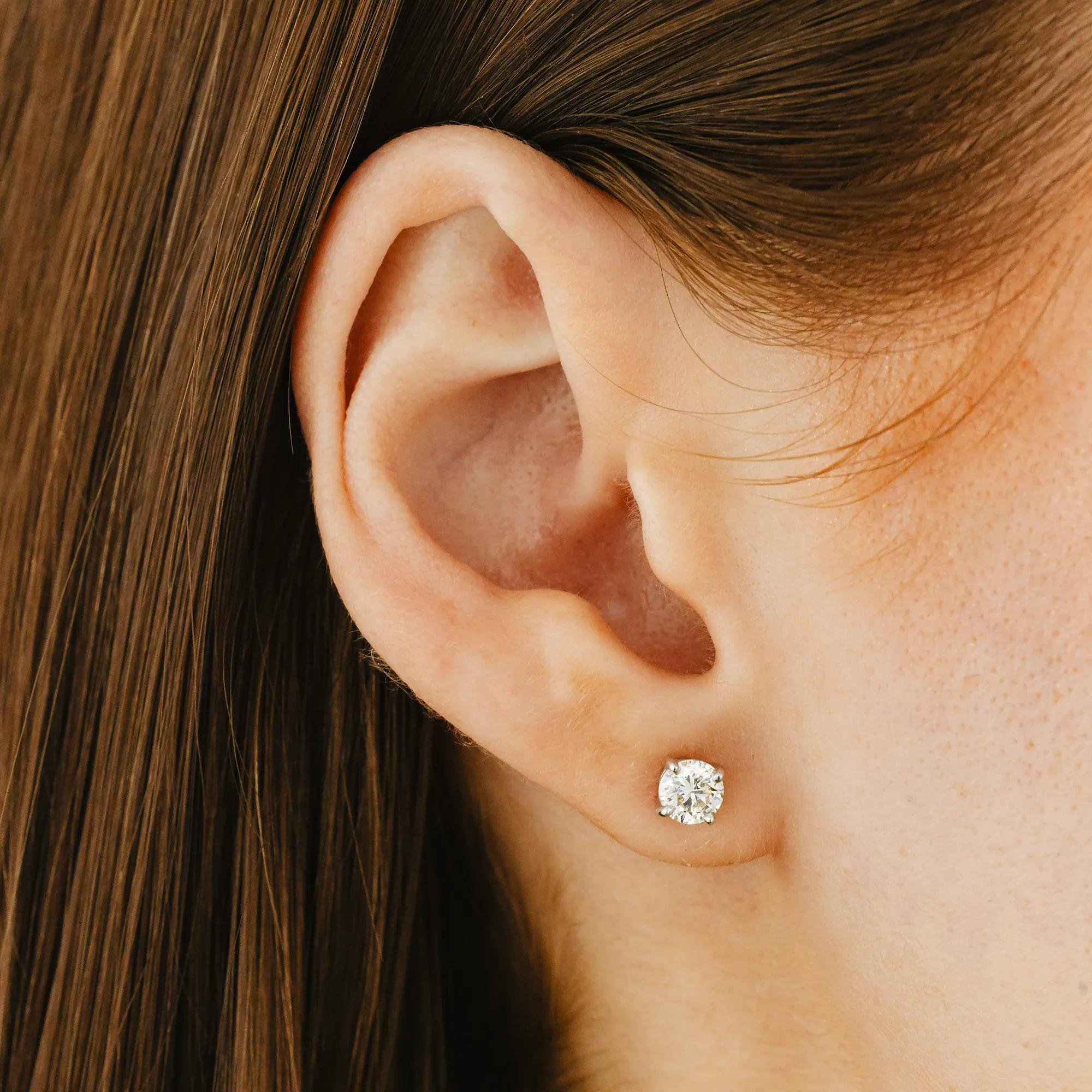 DRD Diamond Solitaire Studs 1.00 Ct. Total Weight