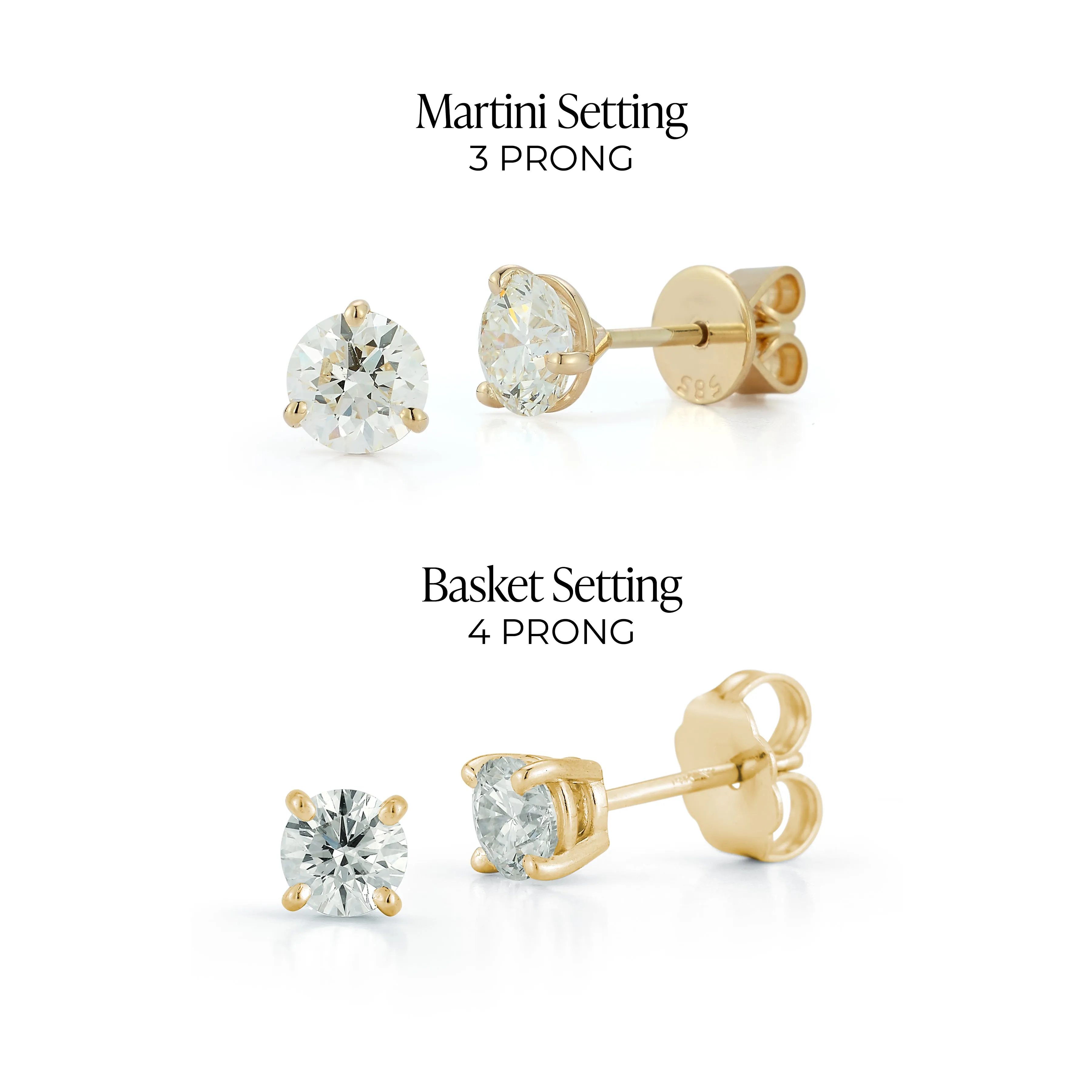 DRD Diamond Solitaire Studs 1.00 Ct. Total Weight