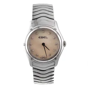 Ebel Classic Wave Ladies Diamond and Mother of Pearl Watch 27mm (Preowned)