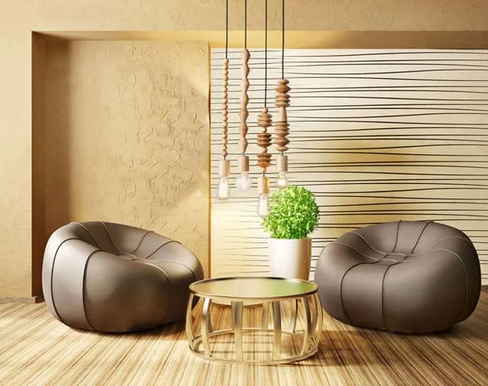 Einar Rosary Wooden Hanging Lamp